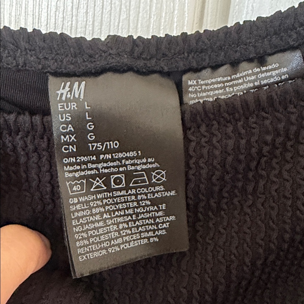 H&M Black Ribbed Underwire Bikini Set - Picture 3 of 3